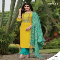 Mittoo Aaradhna Wholesale Viscose Weaving Kurtis With Pant And Dupatta