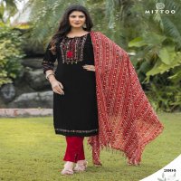 Mittoo Aaradhna Wholesale Viscose Weaving Kurtis With Pant And Dupatta