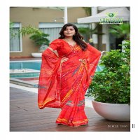 radhe by sanskar tex prints georgette new trendy saree wholesaler