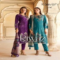 riwaz by kaavish viscose pashmina print ladies suits