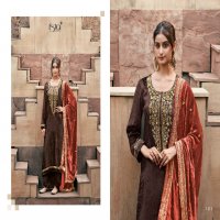 esta naqush pure silk velvet winter collection designer suits