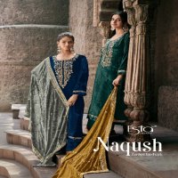 esta naqush pure silk velvet winter collection designer suits