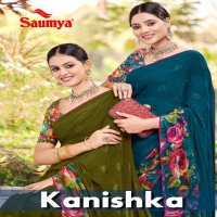 saumya kanishka comfy wear trendy print saree collection