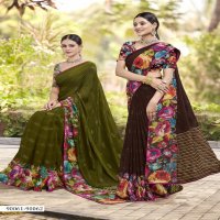 saumya kanishka comfy wear trendy print saree collection