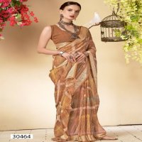 Vallabhi Siyaanshi Wholesale Linen Print Indian Sarees