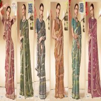 Vallabhi Siyaanshi Wholesale Linen Print Indian Sarees