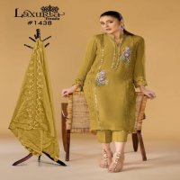 Laxuria D.no 1438 Wholesale Tunics With Cigarette Pant And Dupatta