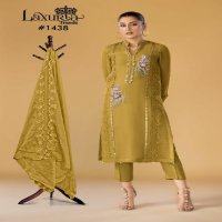 Laxuria D.no 1438 Wholesale Tunics With Cigarette Pant And Dupatta