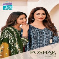 MCM Batik Print Poshak Vol-3 Wholesale Cotton Printed Kurti With Pant And Dupatta