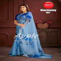 harmony vol 1 by apple saree amazing look organza saree