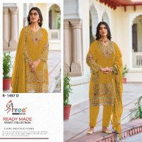 Shree Fabs R-1497 Wholesale 11000 Velvet  Readymade Indian Pakistani Suits