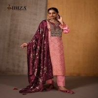 Ibiza Zeffa Wholesale Pure Morrocco Silk With Velvet Patch Winter Salwar Suits