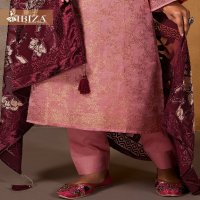 Ibiza Zeffa Wholesale Pure Morrocco Silk With Velvet Patch Winter Salwar Suits