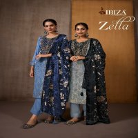 Ibiza Zeffa Wholesale Pure Morrocco Silk With Velvet Patch Winter Salwar Suits