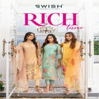 Swish Rich Tissue Wholesale Readymade Straight Cut Kurtis With Pant And Dupatta