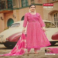 Taniksh Swara Vol-15 Wholesale Capsule Rayon Print With Work Kurtis With Pant And Dupatta