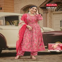 Taniksh Swara Vol-15 Wholesale Capsule Rayon Print With Work Kurtis With Pant And Dupatta