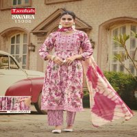 Taniksh Swara Vol-15 Wholesale Capsule Rayon Print With Work Kurtis With Pant And Dupatta