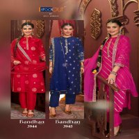 Anju Bandhan Vol-4 Wholesale Dola Silk With Jacquard Kurtis With Pant And Dupatta
