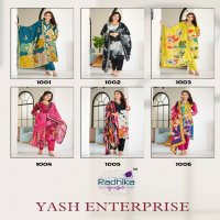 Radhika Lifestyle Festive Dairies Vol-1 Wholesale Muslin Print With Handwork Top With Pant And Dupatta