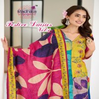 Radhika Lifestyle Festive Dairies Vol-1 Wholesale Muslin Print With Handwork Top With Pant And Dupatta