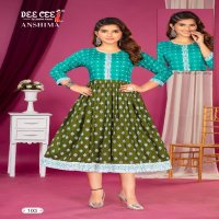 Dee Cee Anshima Wholesale Flared Long Kurtis Catalog