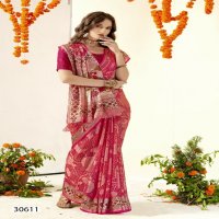 Vallabhi Nanika Wholesale Floral Print Indian Sarees