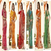 Vallabhi Nanika Wholesale Floral Print Indian Sarees