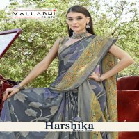 Vallabhi Harshika Wholesale Brasso Floral Print Fabrics Sarees