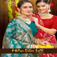 Saroj Milan Satin Silk Vol-3 Wholesale Pure Satin Silk Ethnic Sarees