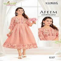 Hariyaali Afeem Vertican Wholesale Plain Flair Concept Kurtis Combo