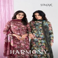 Glossy Simar Harmony Vol-2 Wholesale Pure Lea Silk With Embroidery Work Suits