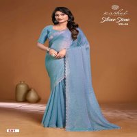 silver stone vol 6 by kashvi creation malai silk regular wear saree exports