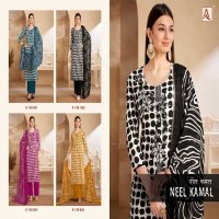 alok suits neel kamal zam print designer embroidery 3pcs suits