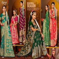 Saroj Dulhan Silk Saroski Vol-1 Wholesale Silk With Heavy Saroski Work Sarees