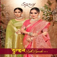 Saroj Dulhan Silk Saroski Vol-8 Wholesale Silk With Heavy Saroski Work Sarees