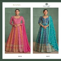 Sayuri Rang Wholesale Real Georgette Free Size Stitched Gown Catalog