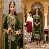 ibiza nazrana viscose velvet winter special pakistani suit supplier