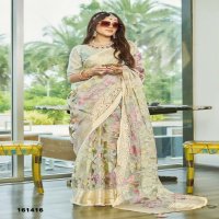 Vallabhi Yamika Wholesale Floral Print Brasso Fabrics Sarees