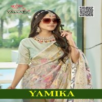 Vallabhi Yamika Wholesale Floral Print Brasso Fabrics Sarees