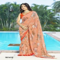 Vallabhi Shivya Vol-2 Wholesale Floral Print Georgette Fabrics Sarees