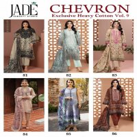 Jade Chevron Exclusive Heavy Cotton Vol-9 Wholesale Lawn Printed Dress Material