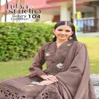 Hiba Studio LPC-104 Wholesale handwork organza shirt with embroidered pallu on dupatta paired with tonal pants