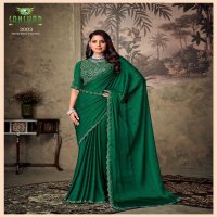 gucci by sanskar tex prints chiffon attractive look saree with stitch blouse