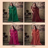 gucci by sanskar tex prints chiffon attractive look saree with stitch blouse