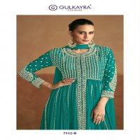 gulkayra designer tanim fullstitch traditional wear chinon gown set exports