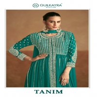 gulkayra designer tanim fullstitch traditional wear chinon gown set exports