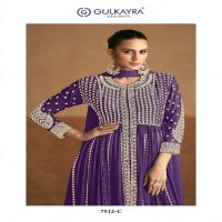 gulkayra designer tanim fullstitch traditional wear chinon gown set exports