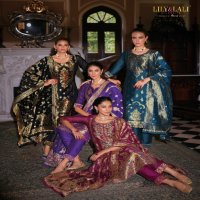 banarasi vol 1 by lily And lali banarasi jacquard silk full stitch festive 3pcs dress