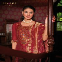 banarasi vol 1 by lily And lali banarasi jacquard silk full stitch festive 3pcs dress